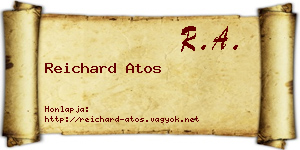 Reichard Atos névjegykártya